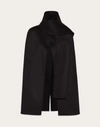 Valentino Wool-cashmere Cape Coat In Black