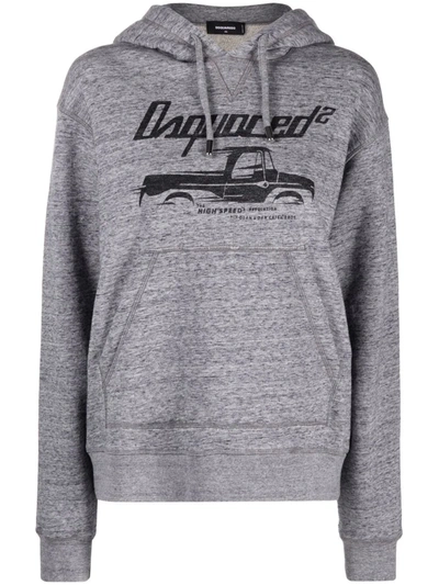 DSQUARED2 TRUCK-PRINT HOODIE