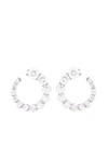 Melissa Kaye 18kt White Gold Aria Diamond Earrings In Silver