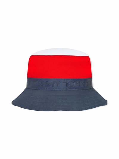 Tommy Hilfiger Junior Kids' Reversible Flag Bucket Hat In Blue
