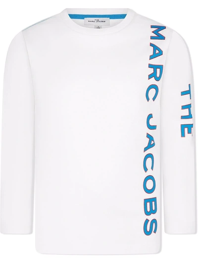 The Marc Jacobs Teen Logo Print Long-sleeve T-shirt In White