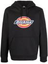 Dickies Construct Logo-print Long-sleeved Hoodie In Black