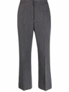 JIL SANDER FLARED CROPPED TROUSERS