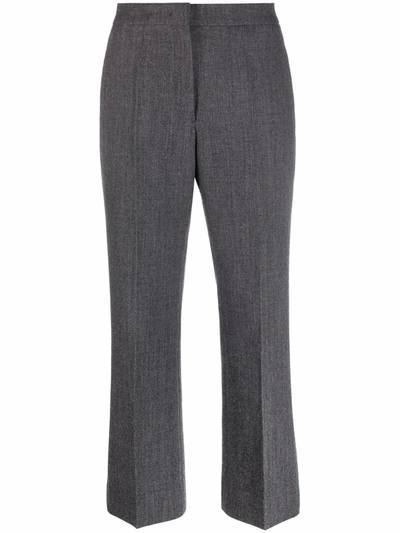 Jil Sander Flared Cropped Trousers In Grey