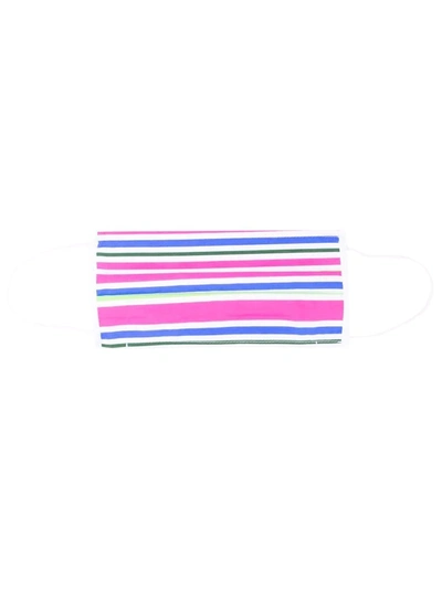 Fedeli Fuchsia Multicolour Striped Face Mask In Weiss
