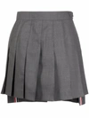 Thom Browne Step-hem Pleated Skirt In Grau