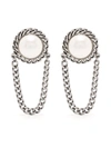 ALESSANDRA RICH PEARL CHAIN EARRINGS