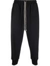 Alchemy Cropped Drop Crotch Trousers In Schwarz