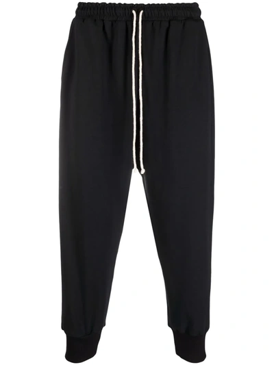 Alchemy Cropped Drop Crotch Trousers In Schwarz