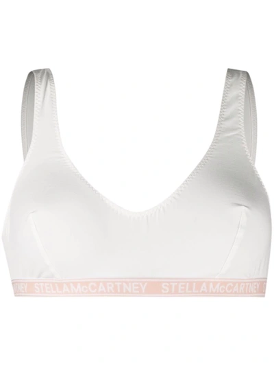 Stella Mccartney Logo-trim Bralette In White