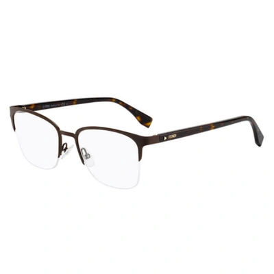Fendi Demo Rectangular Ladies Eyeglasses Ff 0321 04in 00 52/18 In Brown