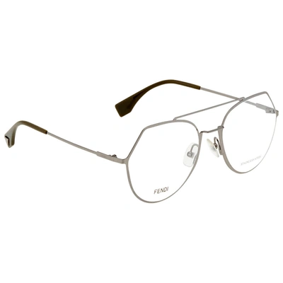 Fendi Demo Geometric Ladies Eyeglasses Ff 0329 0kj1 53 In Grey