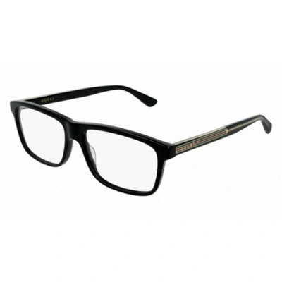 Gucci Mens Black Oval Eyeglass Frames Gg0384o00155