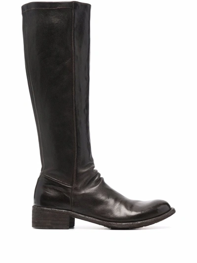 Officine Creative Lisbon Knee-length Leather Boots In Brown