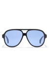 GUCCI 58MM AVIATOR SUNGLASSES