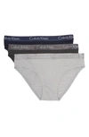 Calvin Klein Motive Cotton Bikini Panties In Hyg Charcoal He