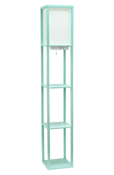 Lalia Home Simple Designs Floor Lamp In Aqua