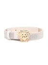 VERSACE CRYSTAL-EMBELLISHED LEATHER BELT