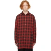 UNDERCOVERISM RED LONG CHECK SHIRT