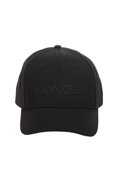 Moncler Baseball Cap In Black