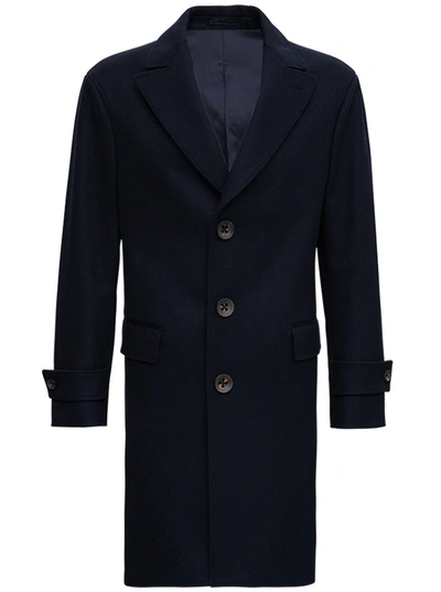 Gabriele Pasini Single Breasted Blue Wool Blend Coat