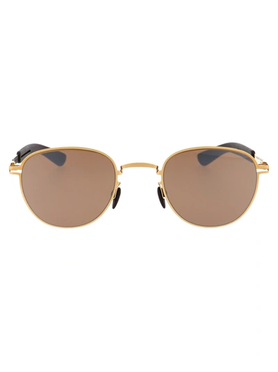 Mykita Basil Glasses In 244 Mh2 Gold/ebony Brownclear