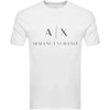 ARMANI EXCHANGE ARMANI EXCHANGE SLIM CREW NECK LOGO T SHIRT WHITE