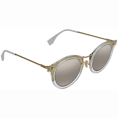 Fendi Grey Square Mens Sunglasses Ffm0045sj5gue47 In Gold Tone,grey