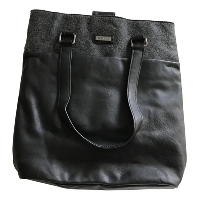 Pre-owned Geox Vegan Leather Handbag In Black