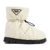 Prada 20mm Blow Padded Nylon Snow Boots In White