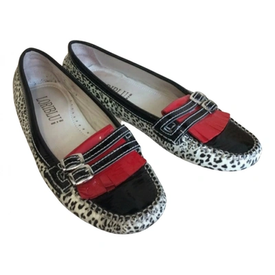 Pre-owned Loriblu Leather Ballet Flats In Black