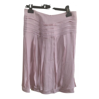 Pre-owned Paule Ka Silk Mid-length Skirt In Pink