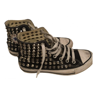 Pre-owned Converse Cloth Trainers In Metallic