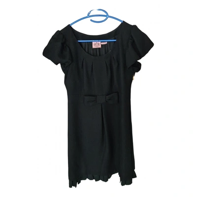 Pre-owned Juicy Couture Wool Mini Dress In Black