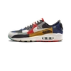 Nike Air Max 90 Legacy Patchwork Canvas, Ripstop And Mesh Sneakers In College Navy / Light Bone-sail-chile Red