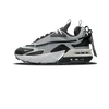 Nike Air Max Furyosa Nrg Mesh, Rubber And Metallic Faux Leather Sneakers In Metallic Silver / Black-white-sail