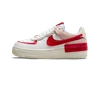 Nike Women's Air Force 1 Shadow Shoes In Summit White / University Red-gym Red