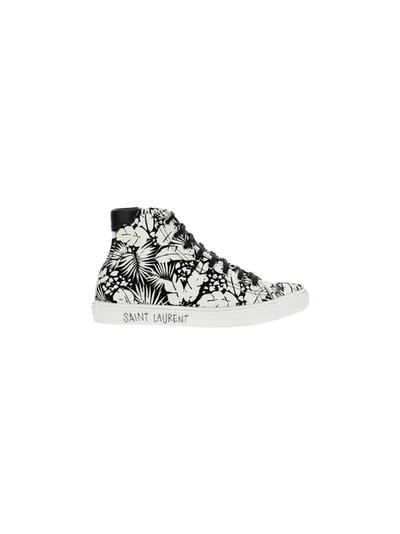 Saint Laurent Palm Printed High In Multi