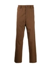 Marni Corduroy Straight-leg Cut Trousers In Brown