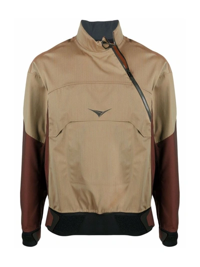Sease Two-tone Windbreaker Jacket In Neutrals