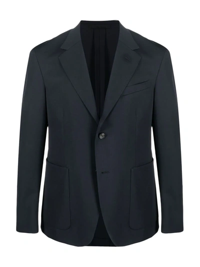 Lanvin Single-breasted Suit Jacket In Blue