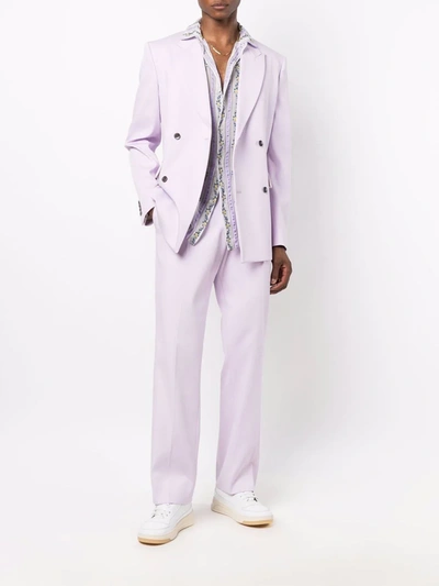 Ardusse Floral-print Silk Shirt In Purple