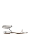 Alexandre Vauthier Amina Crystal-embellished Leather Sandals In Silver