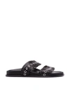 Alaïa Eyelet Detail Sandals In Black