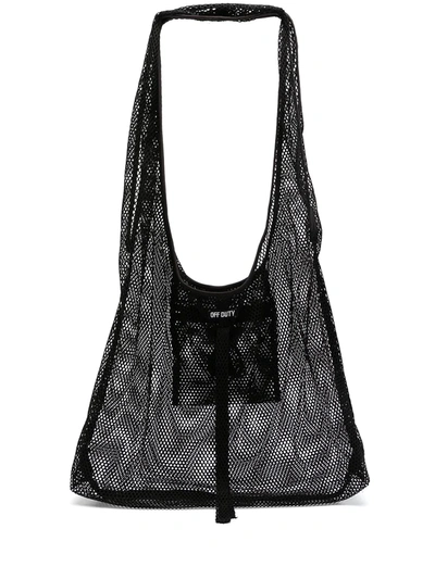 Off Duty Tarre Embroidered-logo Tote In Black