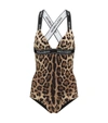 DOLCE & GABBANA LEOPARD-PRINT SWIMSUIT,P00575166