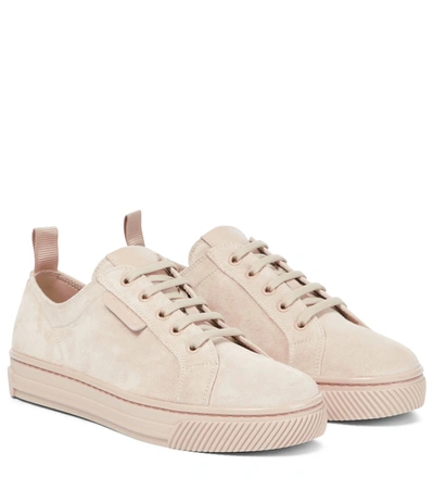 Gianvito Rossi Low-top Suede Trainers In Pink