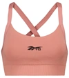 Victoria Beckham Seamless Sports Bra In Sandy Rose