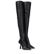JIMMY CHOO BRYSON 100 FAUX LEATHER OVER-THE-KNEE BOOTS,P00605246