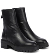 Aquazzura Saint Honore Combat Almond-toe Boots In Black